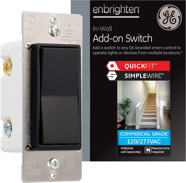 GE Enbrighten Add On Switch with QuickFit and SimpleWire, GE Z-Wave and