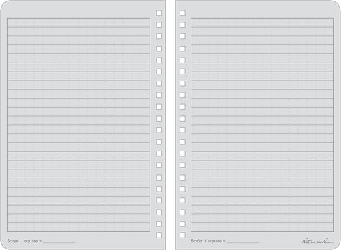 Rite in the Rain Weatherproof Side Spiral Notebook, 4.625" x 7", Orange Cover, Universal Pattern