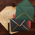 VANRA 150 PCS Colorful Self Seal A2 Envelopes V Flap with Gold Border for Greeting Cards