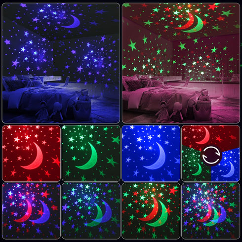 YACHANCE 9 20 Night Light for Kids Room with Sound Machine Baby Night Light Star Projector White Noise Machine