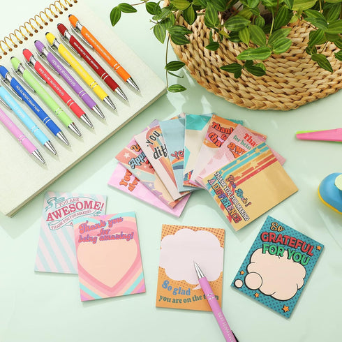 Geyee 24 Pcs Sarcastic Notepads: Sayings Pens, Funny Sticky Notes for Adults, 3 x 4 Inch, To Do List Notepads