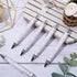 Whaline 24Pcs Retractable Ballpoint Pens for Bridal Shower, Wedding Games, Proposal Favors, Black Ink Floral Picture