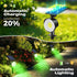 2 Pack nipify Solar Spot Lights Outdoor Waterproof, Solar Spotlight Light for Outside Yard Landscape Lighting Pathway