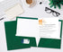 Better Office Products 2 Pocket Glossy Laminated Dark Green Paper Folders, Box of 25, Letter Size