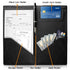 12 Pack Lyellfe Restaurant Check Presenters, Guest Check Card Holder, PVC Leather Check Presenters for Servers, Black