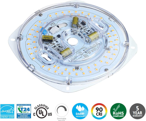 Silverlite 5.5" 4000K Dimmable -6.73" 23W 1700LM 120V CRI90, UL/ES/JA8 PCB Size LED Light Engine Overall Size, Retrofit