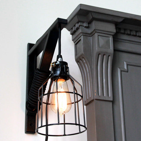 Bulb Set 4 Rustic State Lampa Pendant Light Shades Light Covers Lamp Cage Metal Wire Hanging Pendant Light Cover