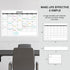 Large Undated Dry Erase Calendar for Wall - 1 Month, 40" x 30", Reusable Laminated with 8 Round Stickers