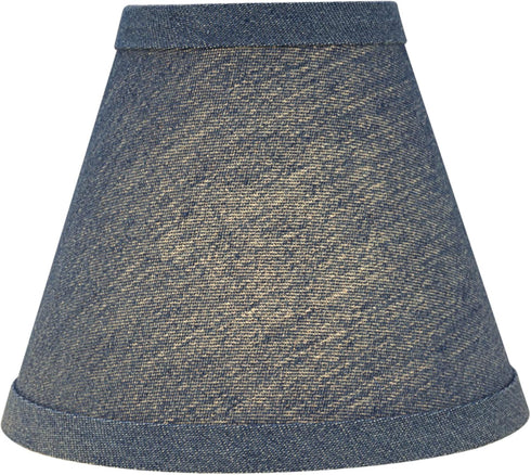Aspen Creative 32108-2A, 3" 6" 5" Set 2 Hardback Empire Clip-On Chandelier Lamp Shade, Washing Blue, Top x Bottom x