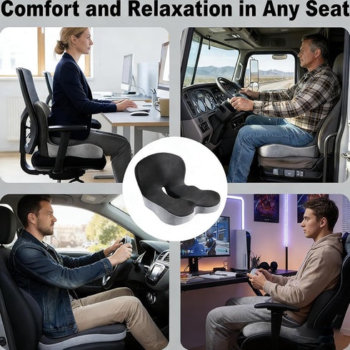 Celinva Tailbone, (1, Orthopedic Cushion for Car Chair Wheelchair Sitting Sciatica, Memory Foam Seat Cushion