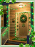 8.5Ft 10 Shamrock String Lights, St. Patrick's Day Decoration Lights with Green Lucky Grass, Plug-in Lucky Clover