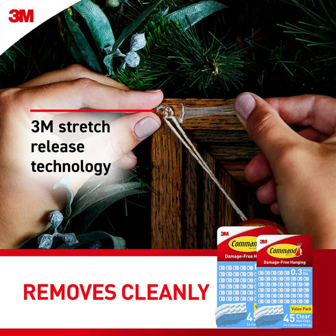 Command 90 Count Indoor Mini Light Clips, Damage Free Hanging Christmas Lights, Mini Wall Clips for Hanging Indoor