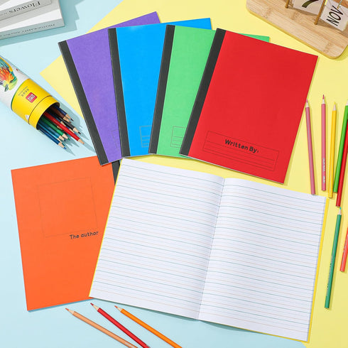 Henoyso 6 Pcs Primary Composition Notebook, 60 Pages, 9.75" x 7.50" for Kids Handwriting Practice