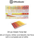 OfficeGoods 24 Pack Yellow, Orange, and Red Gel Pens with Ink Refills, Metallic, Glitter, Classic Colors - 0.8-1.0 mm