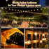 50ft 18+1 G40 Bulbs, 4 Dimming,3 IP65 Solar String Lights Outdoor - Shatterproof & Waterproof LED Remote Control w/