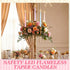 24 11'' Baquler Pcs Pastel Flameless Taper Candles Colorful LED Candle Sticks Colored Battery Operated Candle Pink