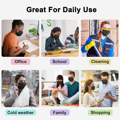 Disposable Face Masks, Pack of 100 Masks