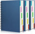 EUSOAR 3pcs A5 Spiral Notebook - College Ruled 5 Subject Writing Pad, 100GSM 120Sheets/240Pages, Royal Blue