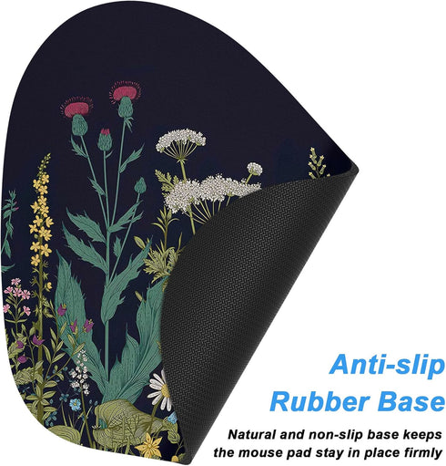 Rimilak Small Mouse Pad, 6 x 7 Inch, Irregular Mini Mouse Pad with Non-Slip Rubber Base, Waterproof Compact for Laptop,