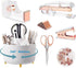 Desk Organizers and Accessories 7-Piece Set with 360-Degree Rotating Pen Holder, Acrylic Stapler, Tape Holder, Scissor,