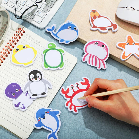 Yinder 24 Pads Cute Sticky Notes, Cartoon Kawaii Sticky Notes for Office Home Kids Students Roommates