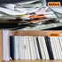 Framendino 80 Pack Magazine Holders, 3 Hole Punched for 3 Ring Binder, Organizer Insert Strips for File Book Craft