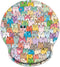 Britimes Ergonomic Mouse Pad with Wrist Support, Colorful Cats Non-Slip Rubber Base for Home Office