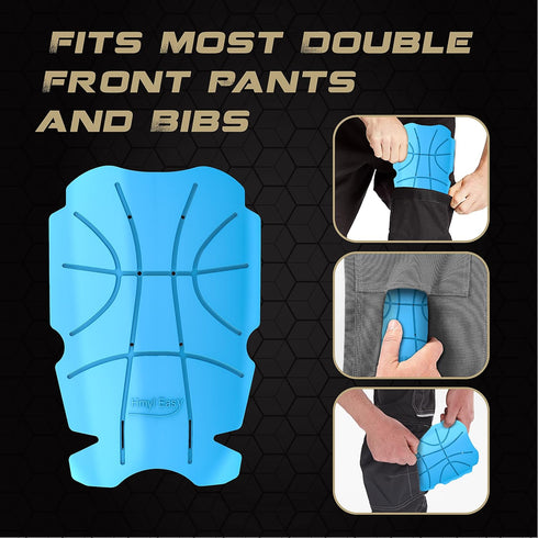 Hmyl Easy 11.5''7.9''0.45'', 3 Breathable No Strap Knee Pad Insert for Work Pants/Bibs, Uniforms, and Tactical Pants