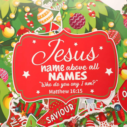 Christmas Bulletin Board Decorations, Nativity Set, Names of Jesus Board, Religious Cutouts for School Decor