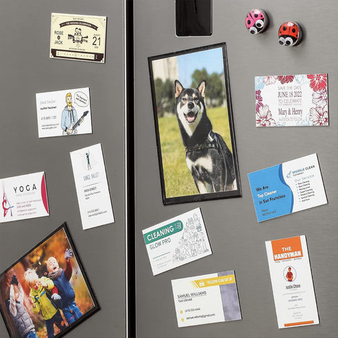 Business Card Magnets Pack of 100, Customize with Peel and Stick Adhesive for Personalized Magnetic Business Cards