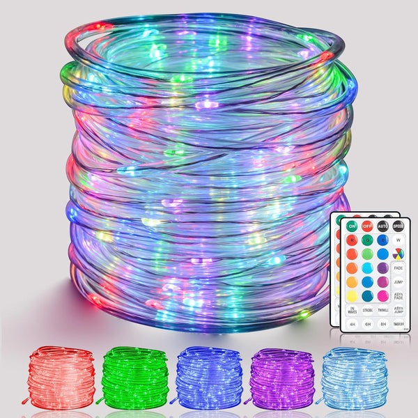66ft 200 LED Waterproof String Lights, Color Changing Outdoor/Indoor Rope Lights Plug