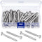 Blulu 60 Pcs 304 Hex Head Lag Screws - Stainless Steel Lag Bolts for Wood, 1/4" x 2-1/2"