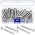 Blulu 60 Pcs 304 Hex Head Lag Screws - Stainless Steel Lag Bolts for Wood, 1/4" x 2-1/2"