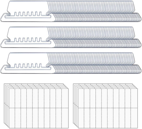 JIKIOU 210pcs Hanging File Folder Tabs with 210pcs Blank 2inch Inserts for Quick Identification of Hanging Files