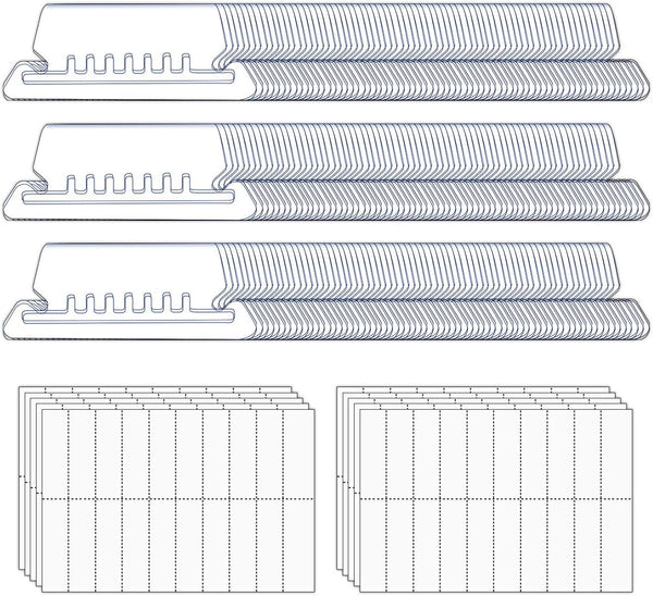JIKIOU 210pcs Hanging File Folder Tabs with 210pcs Blank 2inch Inserts for Quick Identification of Hanging Files