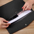 Enyuwlcm 2 Packs PU Leather A4 Document Holder, Waterproof Portfolio Envelope Folder Case with Snap Closure