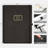 EMSHOI Meeting Notebook for Work with Action Items - 240 Pages, A4 Project Planner, PU Leather Meeting Agenda/Minutes Journal Organizer for Women Men, Note Taking, Office Business, 8.5"x11", Black by EMSHOI