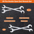 Mini Double Open End Wrench Set Metric and SAE 20 Pcs 4-11mm & 5/32" to 7/16" Mirror Chrome Finish Super Thin Open Ended Spanner Double Angle Head with Portable Storage Pouches by LEONTOOL