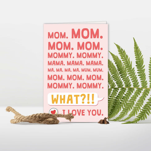 YIWANSIN Mommy Funny Mothers Day Card for Mom, Sweet and Humorous Mother Day Card for Mama Mum, Cute I Love You Mom