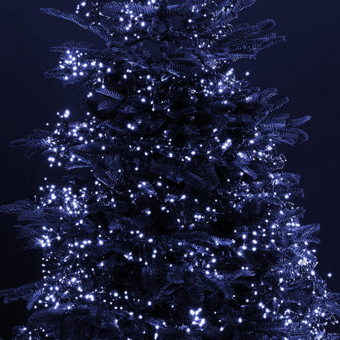 300 100 8 Dazzle Bright LED Christmas String Lights, FT Connectable Waterproof String Lights Green Wire with Modes