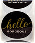 Hello Gorgeous Stickers, 250 Small Business Labels, 1.5" Elegant Gold Foil Envelope Seals, Made in The USA