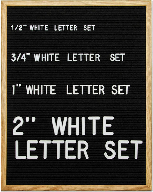 Sharing Plastic Letters, 300 White Felt Letter Board Accessory with 0.75' Letters