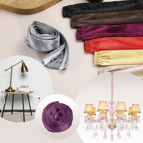 5.9ft 2 PATIKIL Chandelier Chain Cord Cover, Pcs Velvet Cloth Fabric Chain Sleeve Decorative Cord Covers for Chandelier