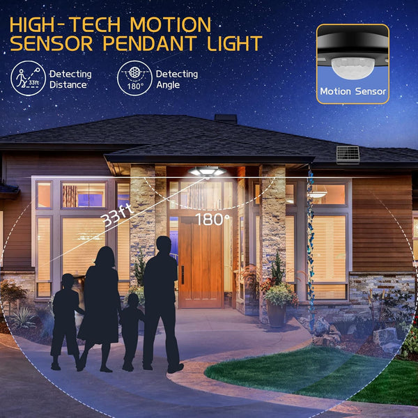 Outdoor,180 1000LM Deogos Solar Shed Light, Solar Pendant Light Indoor LED Solar Indoor Lights Motion Sensor