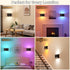 16 Dimmable Battery Operated Wall Sconce with Remote Colors RGB Wall Light Rechargeable Wireless Magnetic Cordless Led