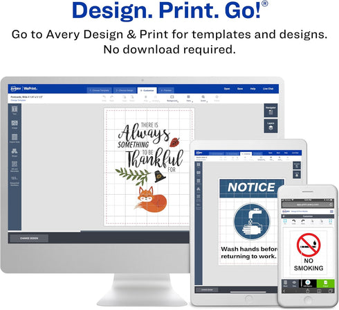 Avery Full-Sheet Shipping Labels, 8.5" x 11", White, 25 Blank Customizable Stickers for Mailing, Shipping, Organizing