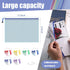 Koogel 5PCS Mesh Zipper Pouches, Zipper File Bags Poly Zip Envelopes Waterproof Puzzle Bags for A4 Paper Travel Office School Cosmetics by Koogel