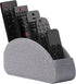 Thipoten Remote Control Holder, Faux Leather Caddy for Remote Controllers, Perfect Space Saver for End Table (Grey,