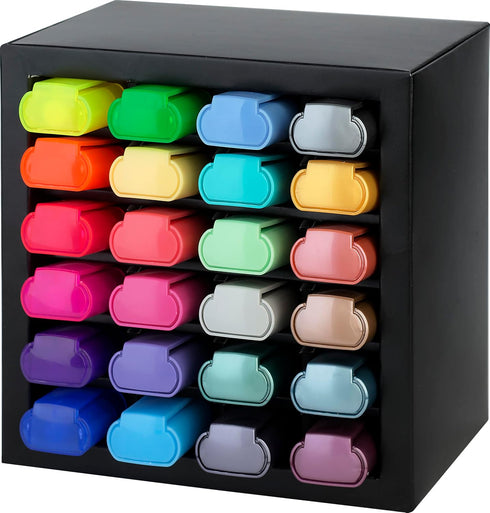 Faber-Castell Highlighter Desk Set - Assortment of 24 Chisel Tip Markers, Metallic,