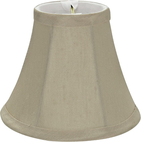 Aspen Creative 30008, 3" 6" 5" Set 1 Bell Clip-On Chandelier Lamp Shade, Butter Crme, Top x Bottom x Slant Height